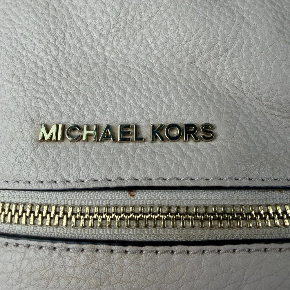 Michael Kors Rhea Medium Pebbled Leather‎ Backpack Blush Pink Gold Tone Hardware